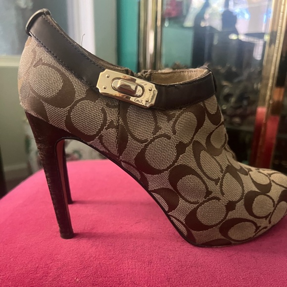 Coach Tan Monogram Booties - Picture 6 of 7